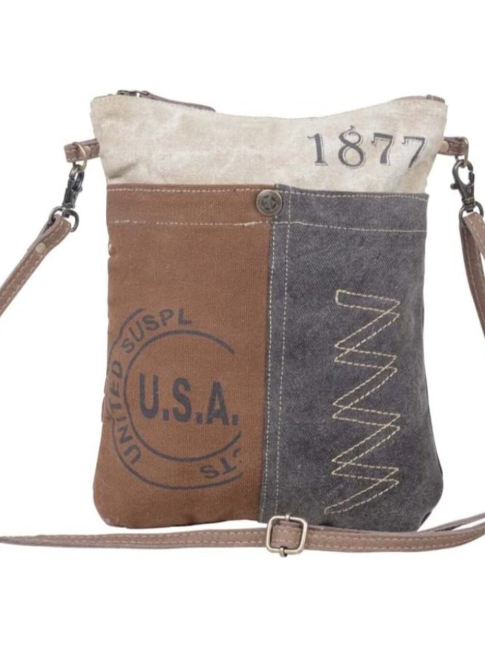 Fanatical Womens Canvas Purse - Small Leather and Canvas Crossbody Bags for Wome